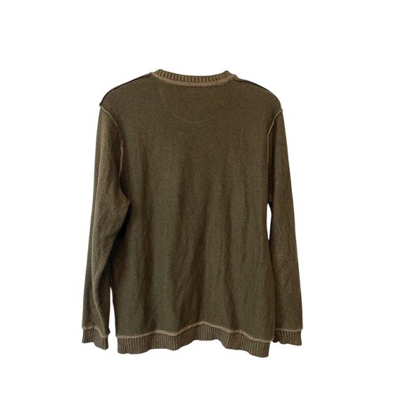 Johnston &Murphy V-Neck Contrast Stitch Casual Minimalist Wool Blend Size L Y2K - Picture 2 of 8